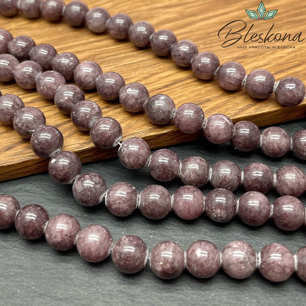 Оникс темно-лиловый 10 мм (кальцитовый)