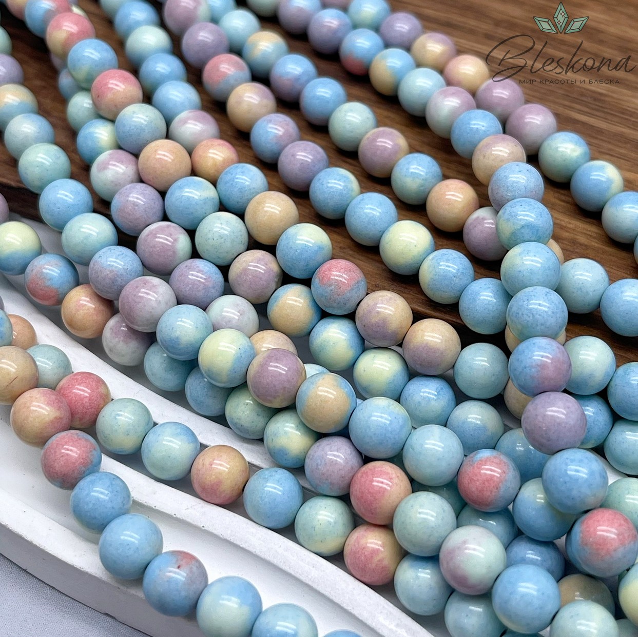 Радужный Агат  микс 8 мм (имитация)