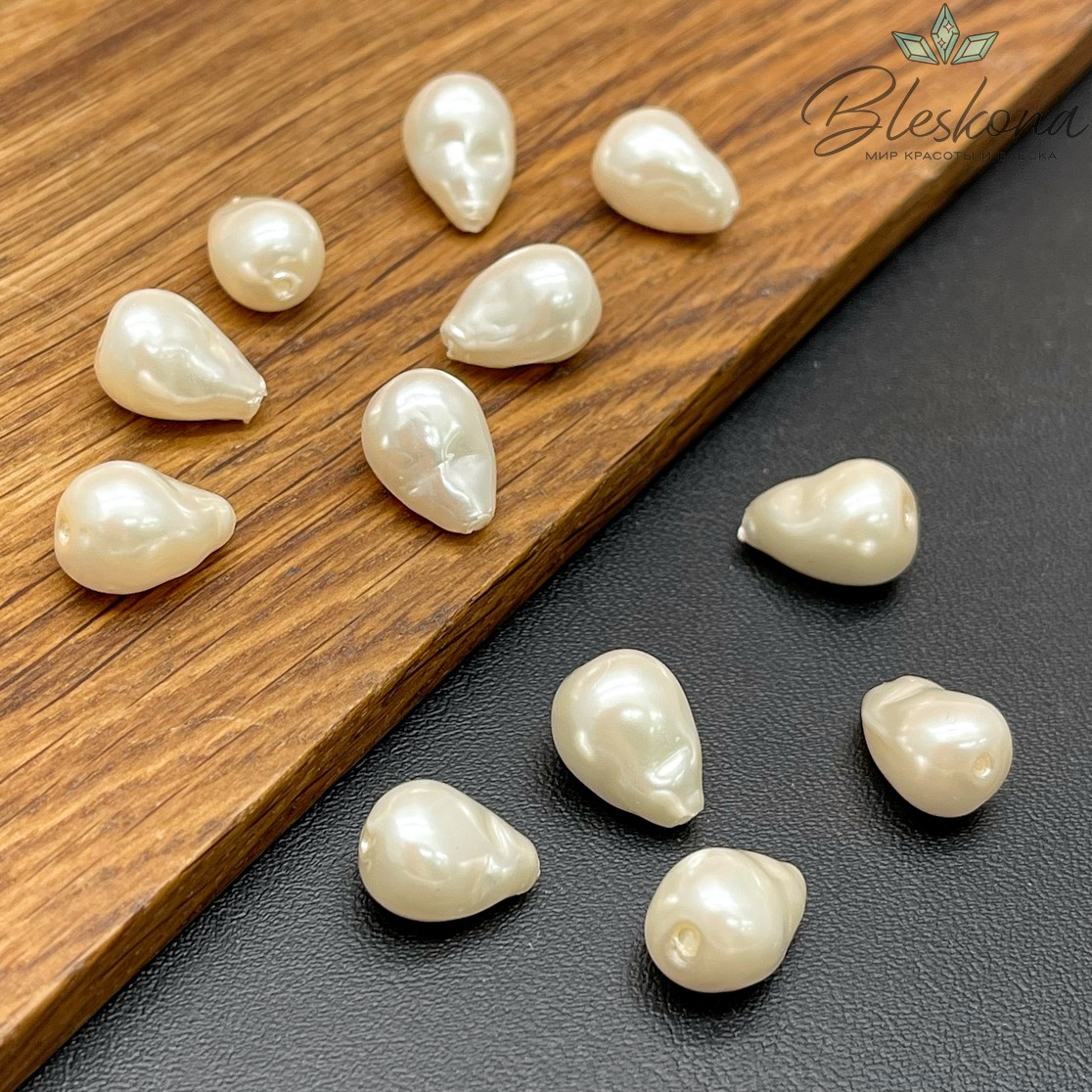 9*13 мм, Жемчуг Майорка, цвет пудровый (штучно)