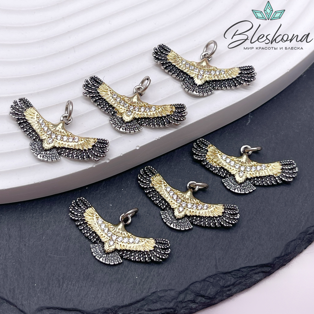 13*27 мм Цвет биколор, Подвеска Орел