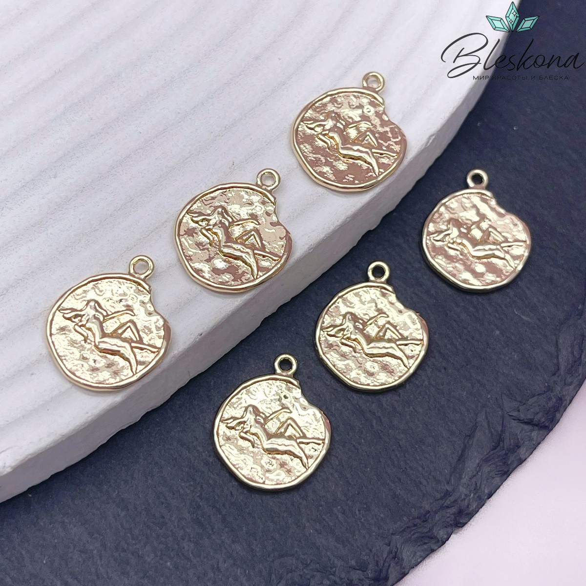 14 мм, цвет золото, Подвеска Дева Р16680