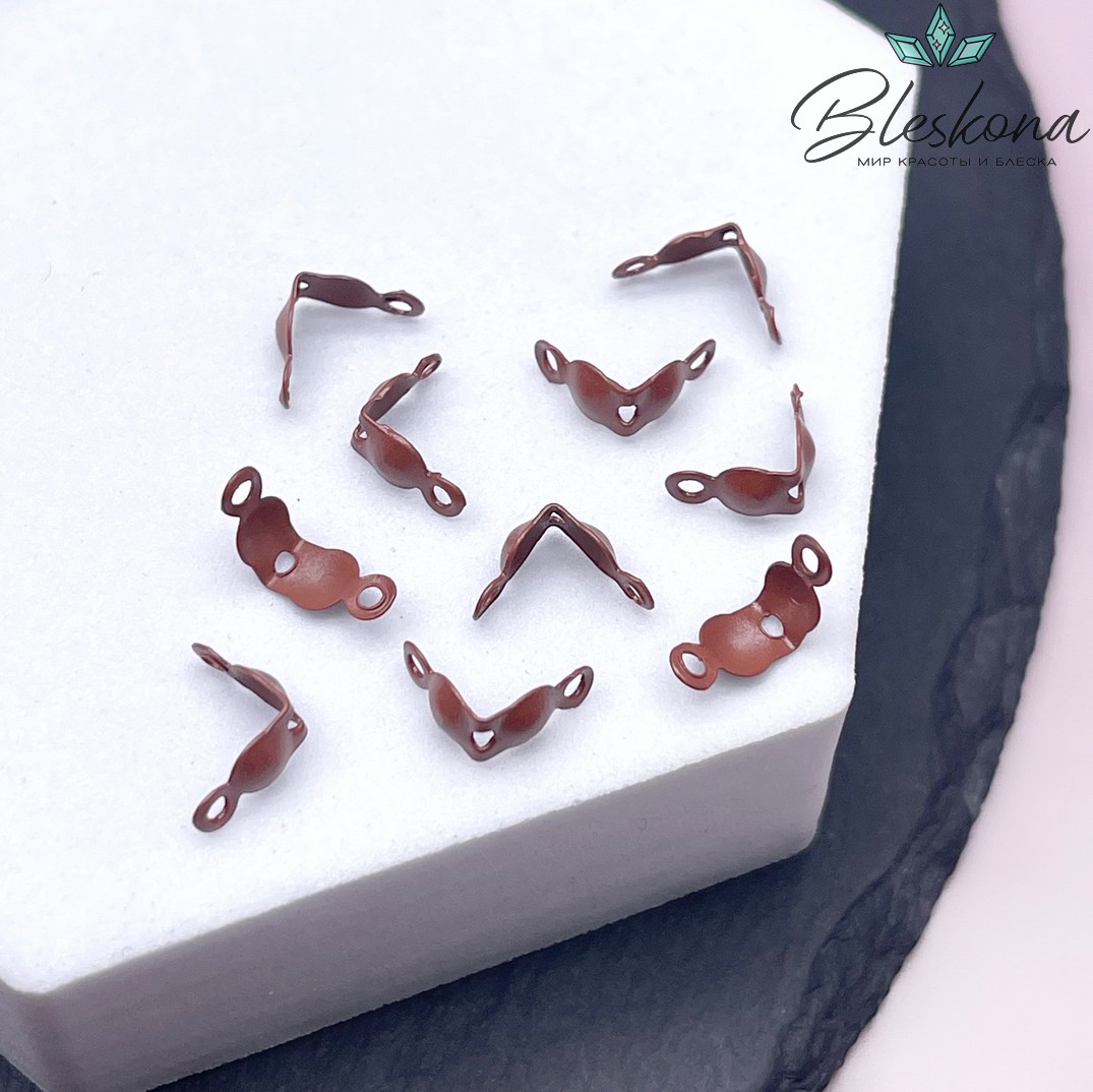 8,5*4 мм, Каллоты коричневая эмаль уп.10шт