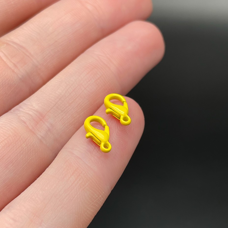 10 мм , Замок круглый  желтая эмаль