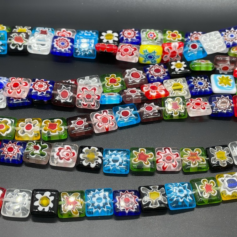 Муранское стекло  квадрат 10мм