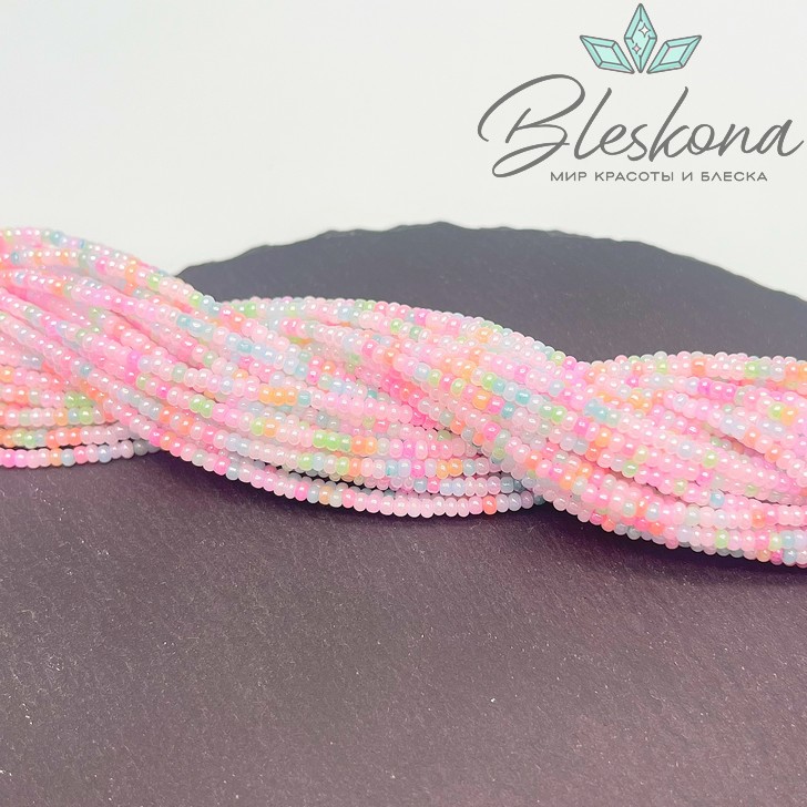 2,5*2 мм Бусины стекло рондель микс №17