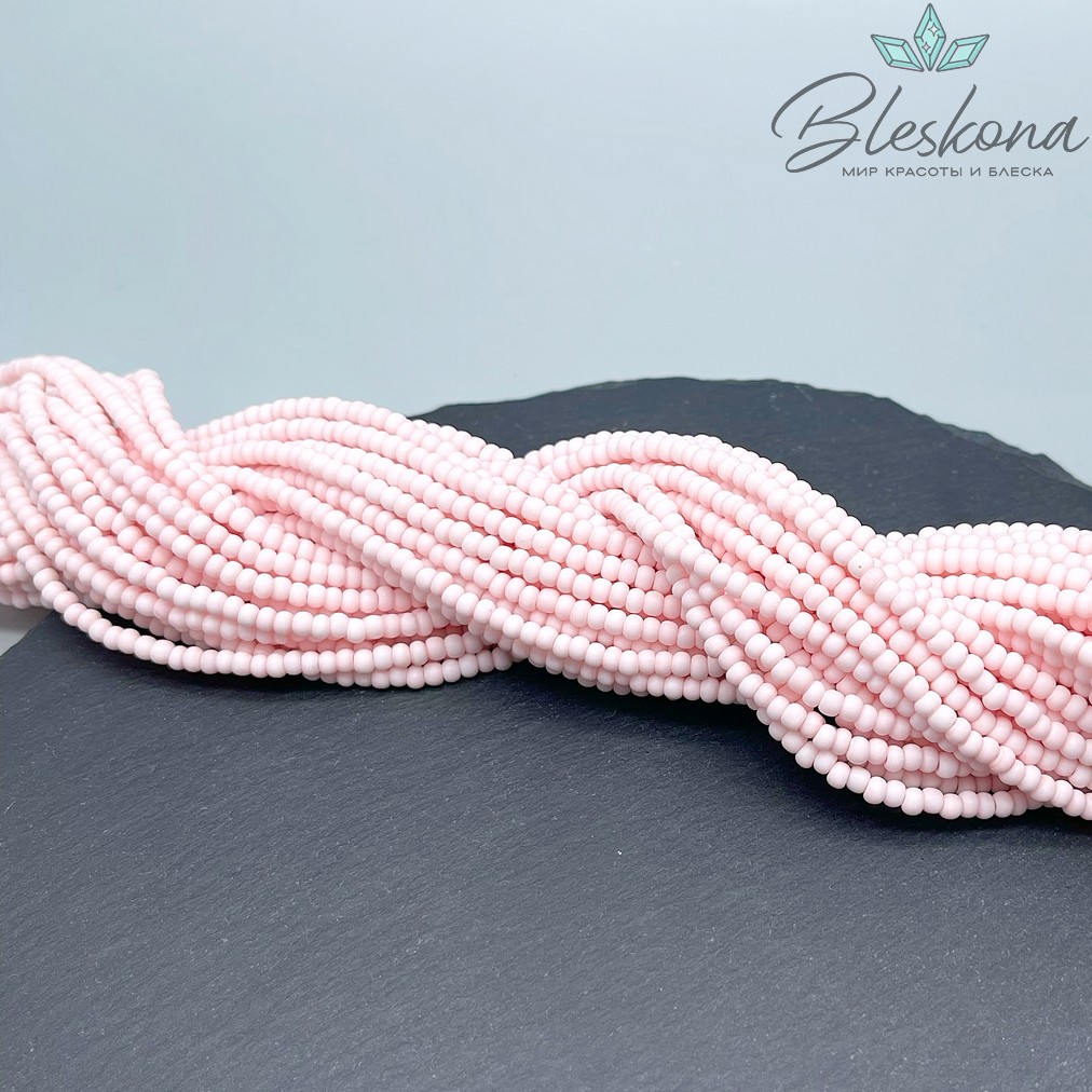 3*2 мм Бусины стекло рондель бледно- розовые