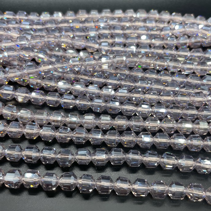 7 мм Стекло Lux, многогранник, цвет лиловый