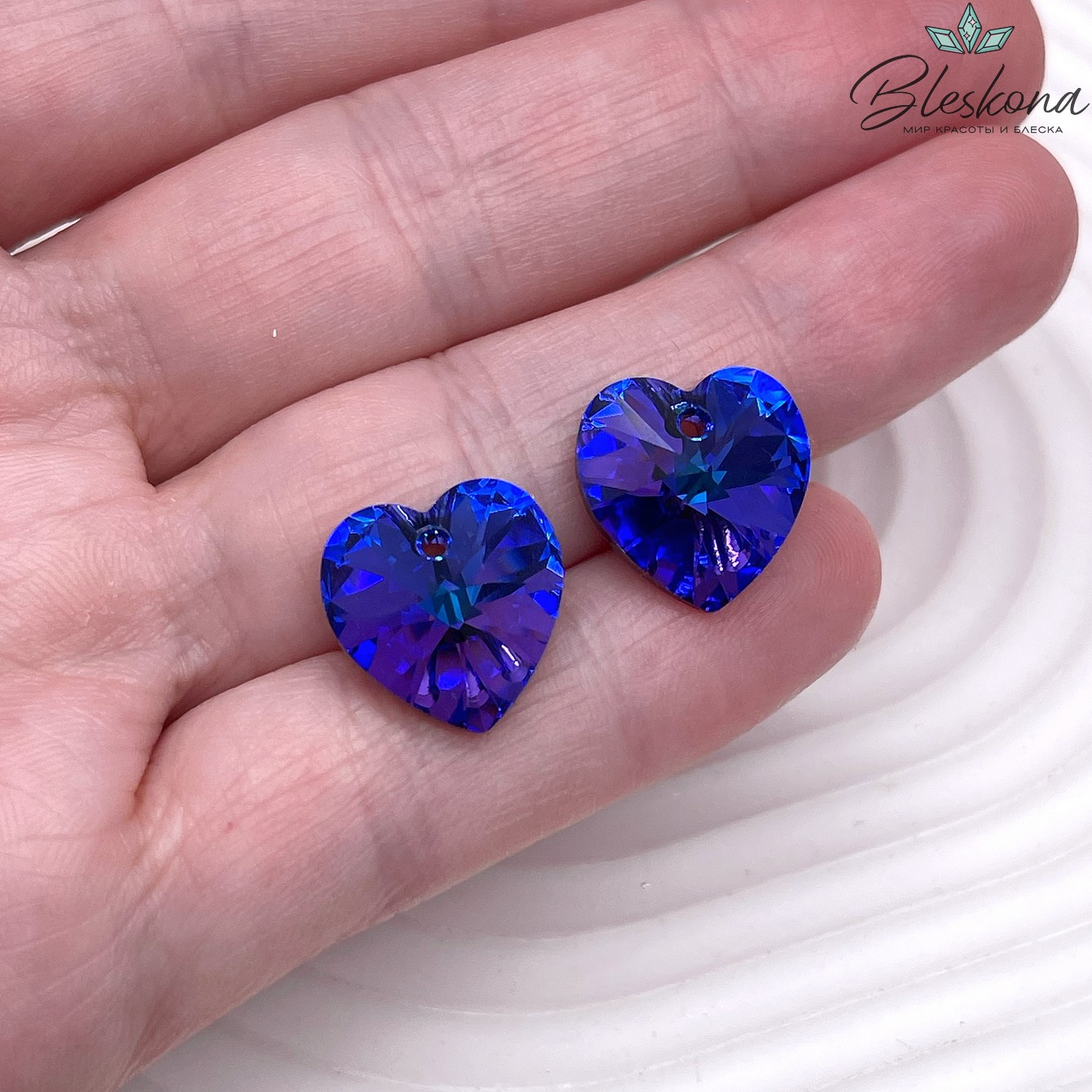 6228 Xilion Heart 14,4*14 мм Crystal Heliotrope (HEL)