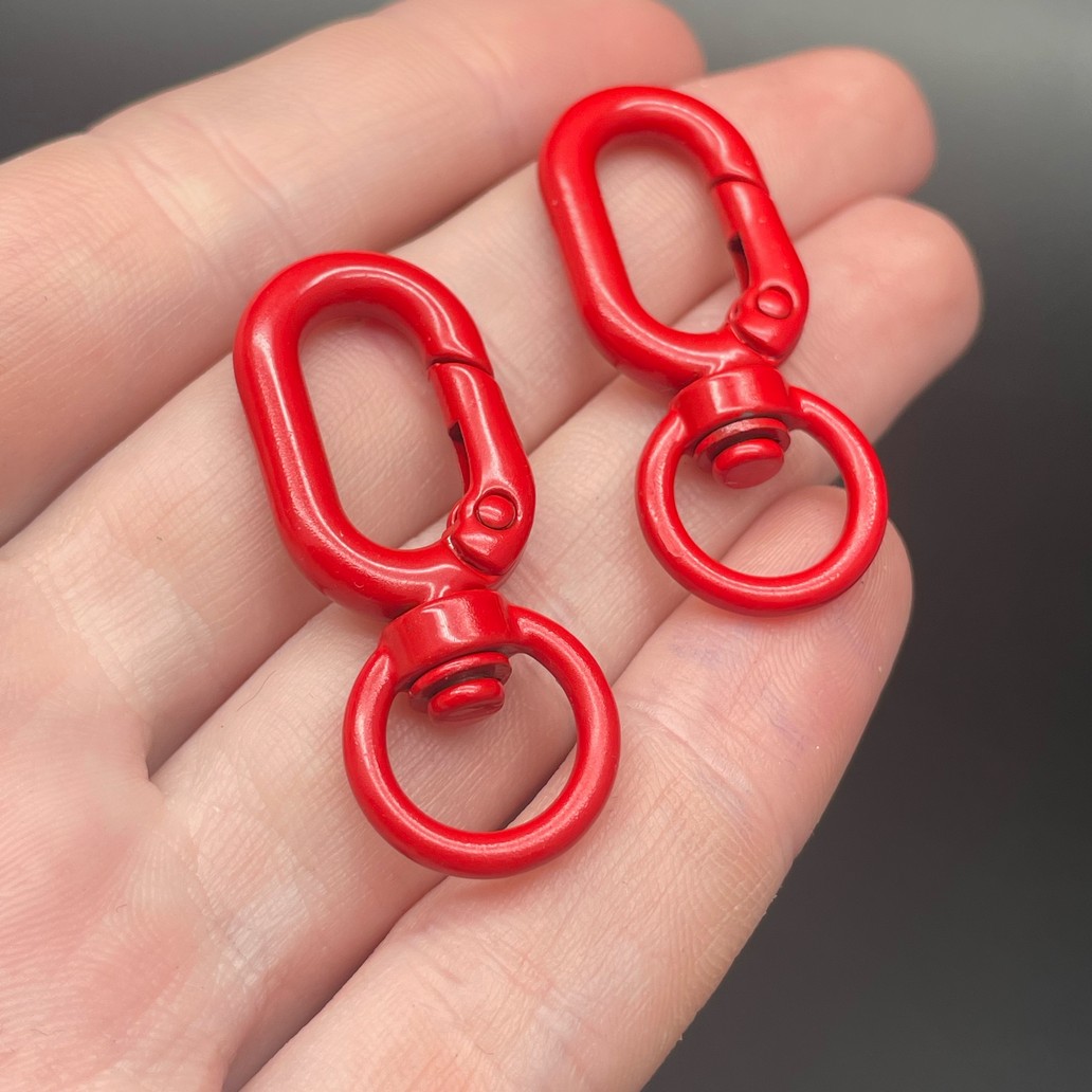 15,7*38мм , Замок крупный красная  эмаль 