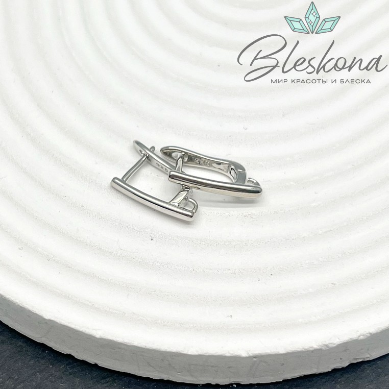 16*2,2мм Цвет серебро, Швензы без страз №25 Люкс