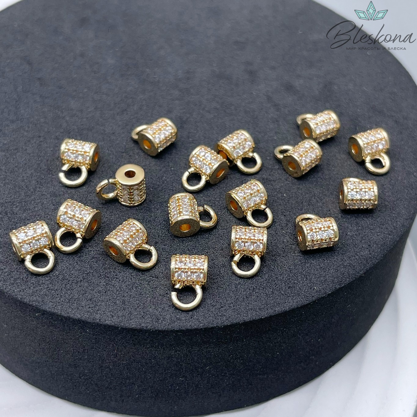 5,2*7,7 мм Цвет золото, Бейл широкий цирконы разъемное кольцо