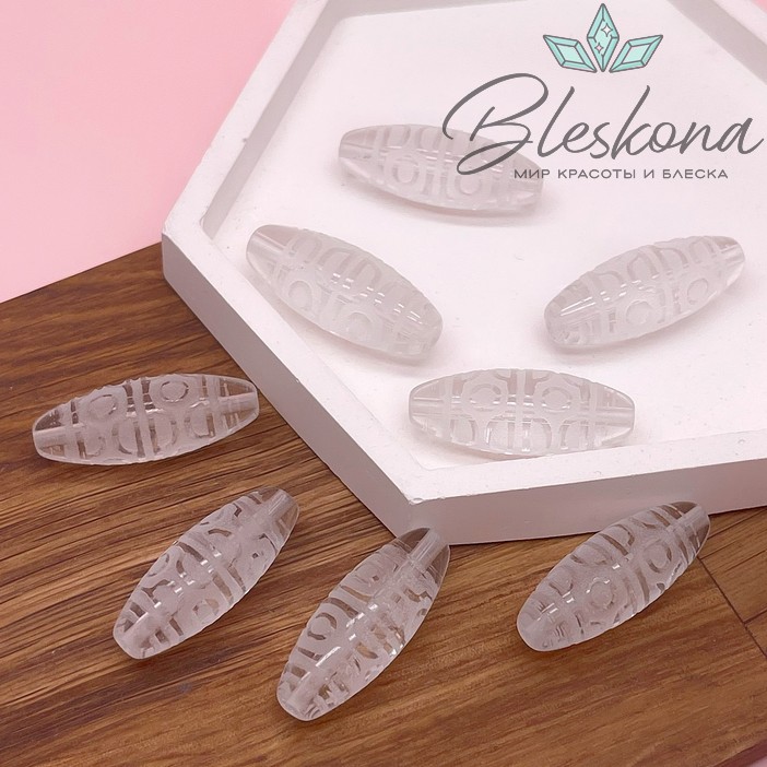 Бусина Дзи 6 глаз 30*12 мм