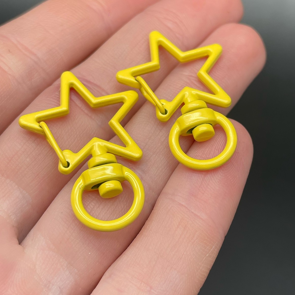 23*35мм , Замок крупный звезда желтая эмаль 