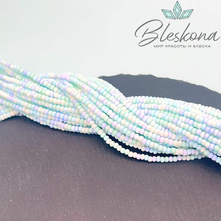 3*2 мм Бусины стекло рондель микс №9