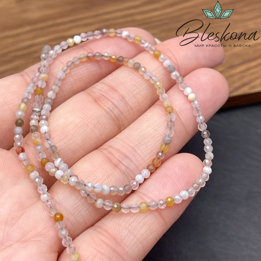 Агат Ботсвана микроогранка №2 2,5мм