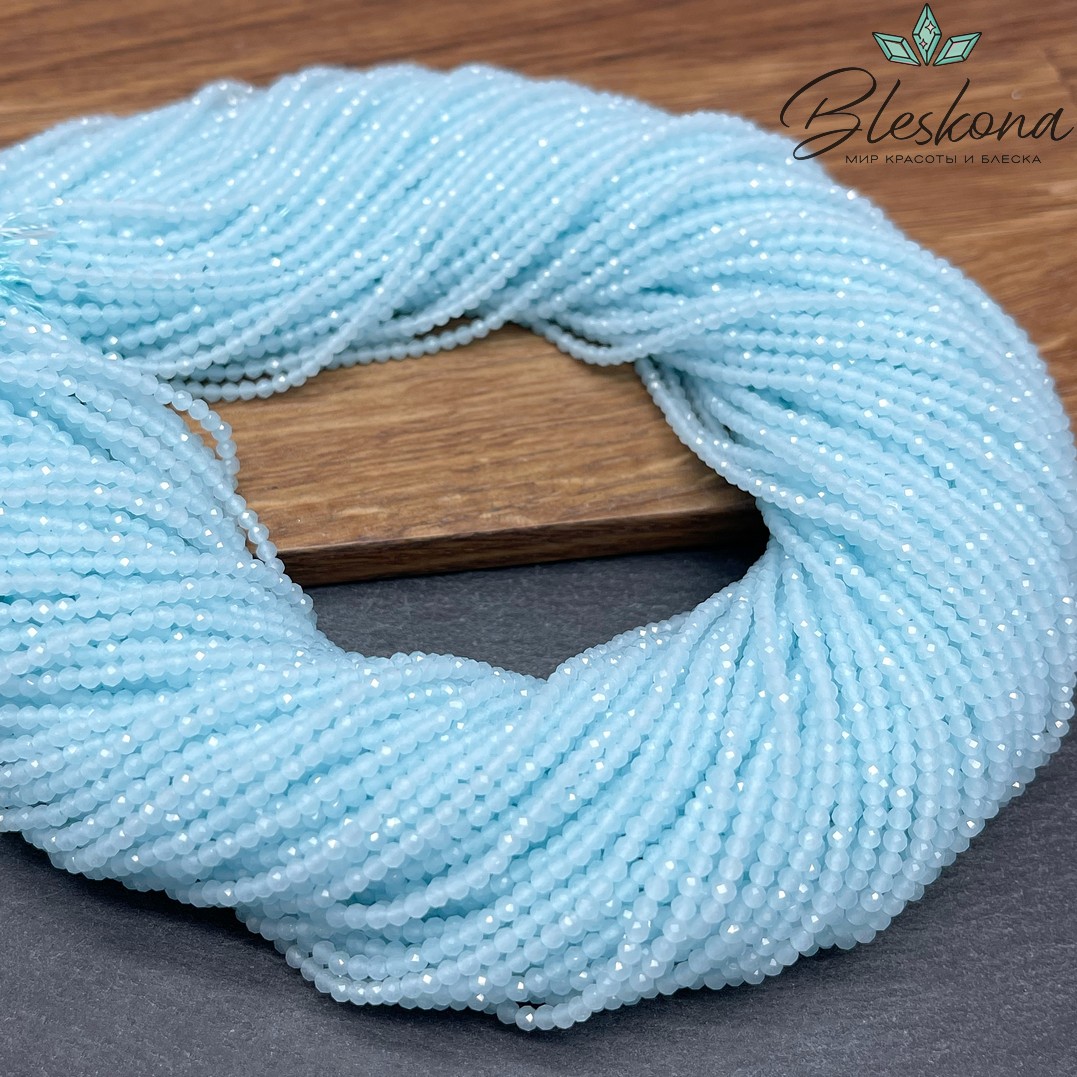 Лунный камень голубой тонированный (имитация) 2 мм