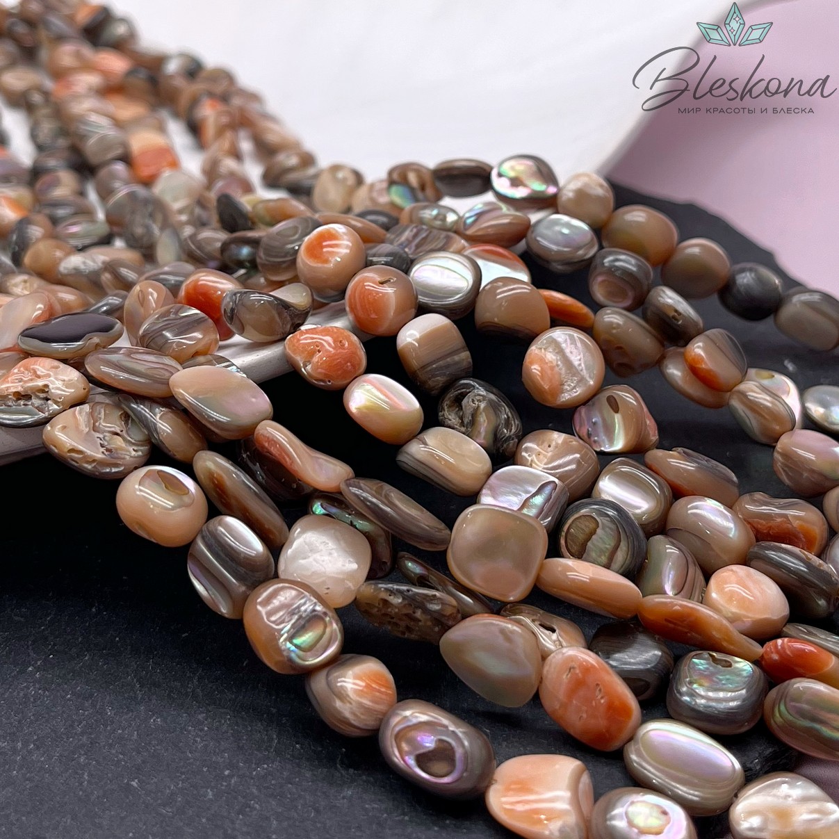 Галтовка из раковины морского ушка (Абалон) 8-11 мм