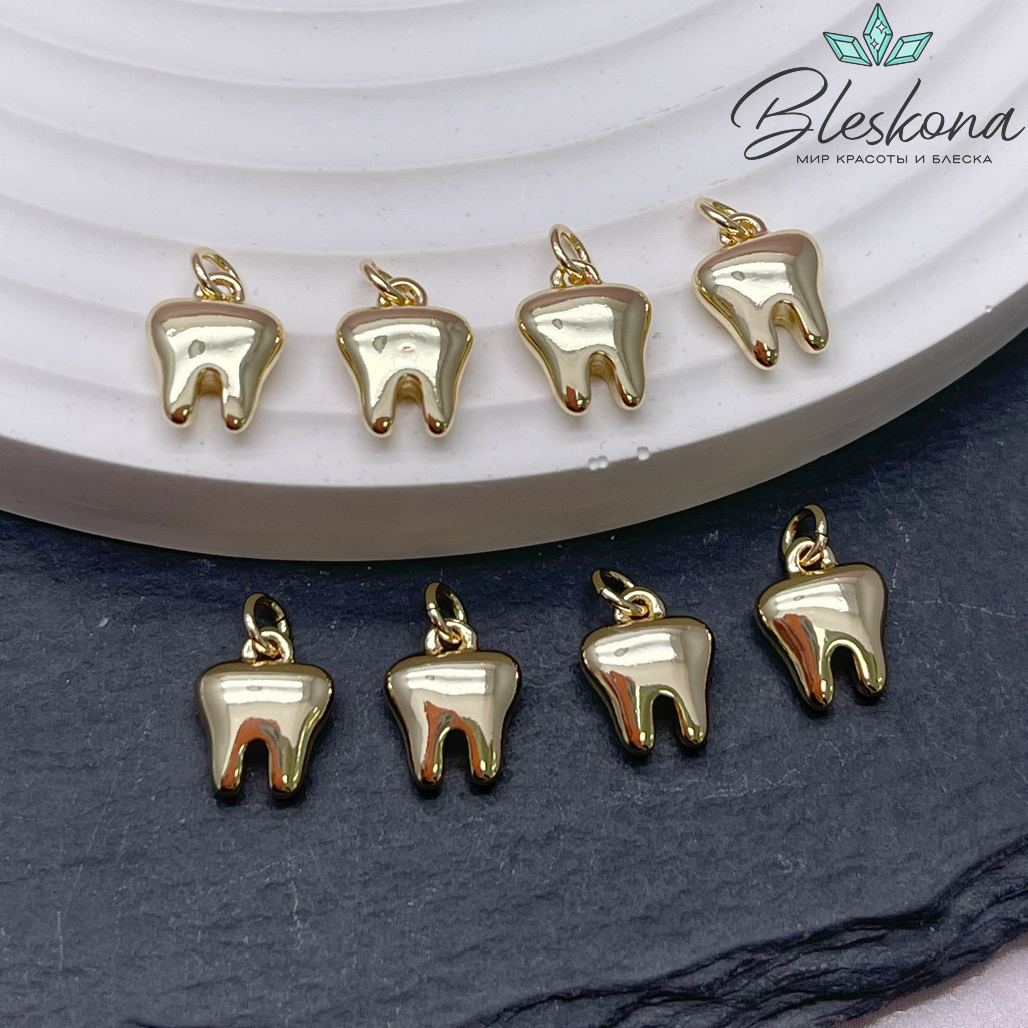 10*8 мм Цвет золото, Подвеска Зуб