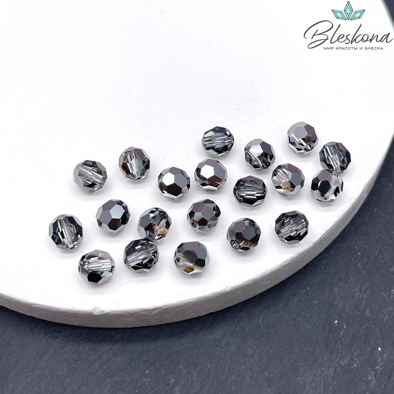 5000 Classic Bead 6 мм Crystal Silver Night уп.5шт.