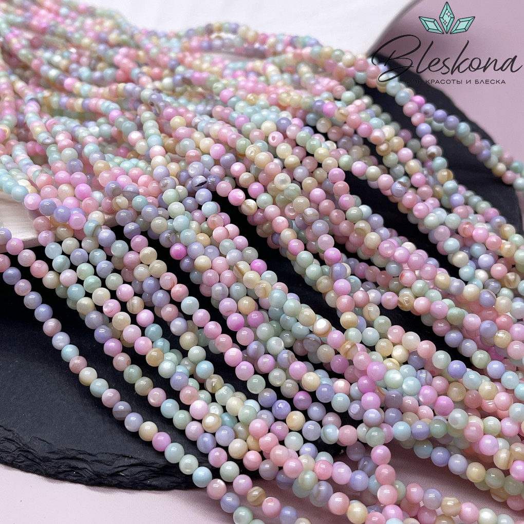 Перламутр микс №3  4 мм 