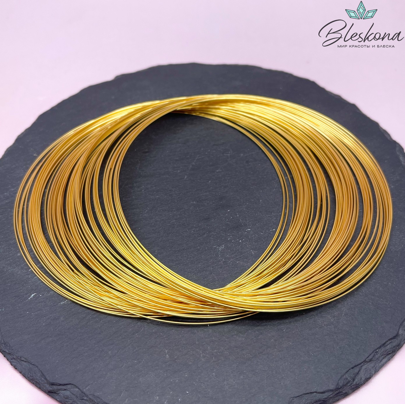 Основа для колье мемори 12см, Цвет золото