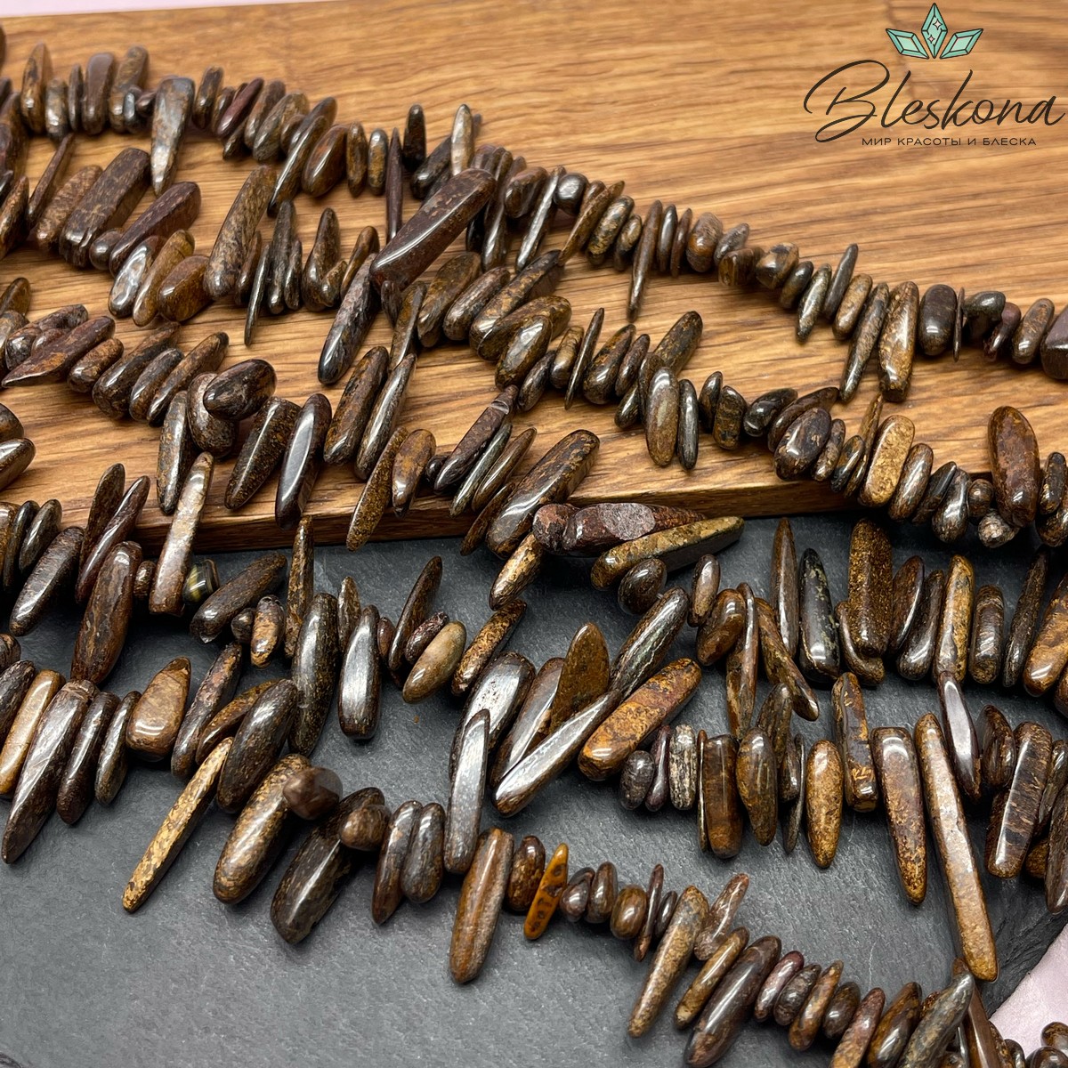 Бронзит сколы шлифованные 10-24 мм