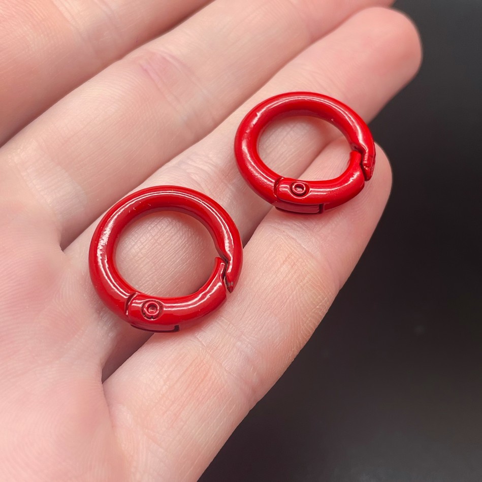 20мм , Замок круг красная эмаль №1