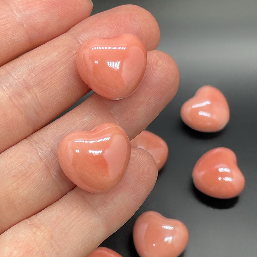 17 мм Бусина сердце, керамика цвет розовый