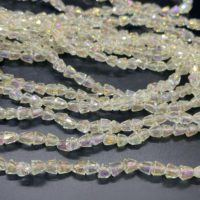 4,2 мм Стекло Lux, колокольчик, цвет песочный с переливом