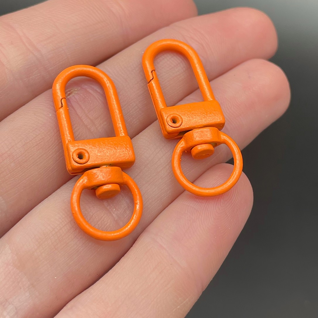 12*33,5мм , Замок крупный оранжевая эмаль 