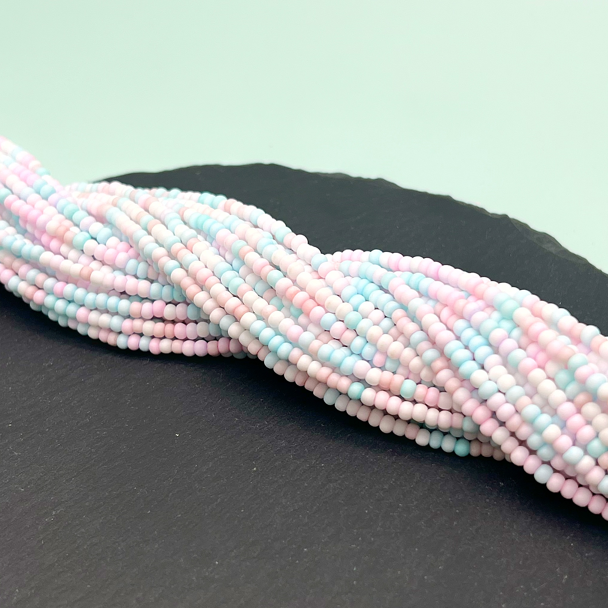 3*2 мм Бусины стекло рондель микс №1