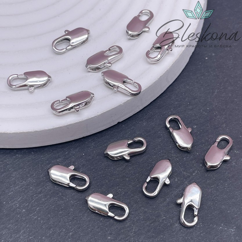 14 мм Цвет серебро, Замок лобстер