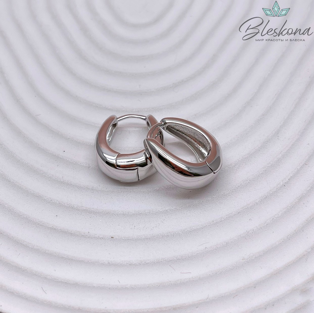 17*15 мм Цвет серебро, Швензы Конго овал Люкс