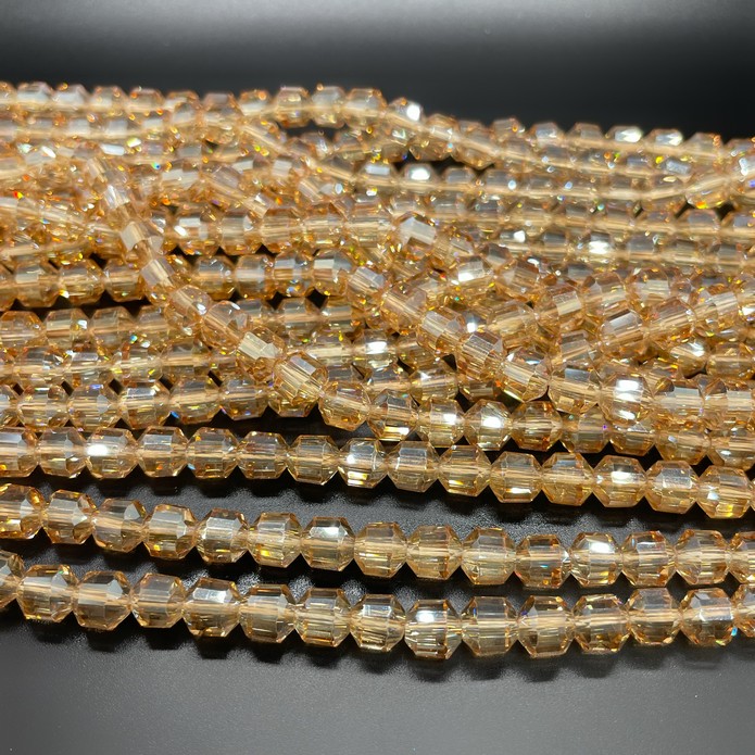 7 мм Стекло Lux, многогранник, цвет песочный