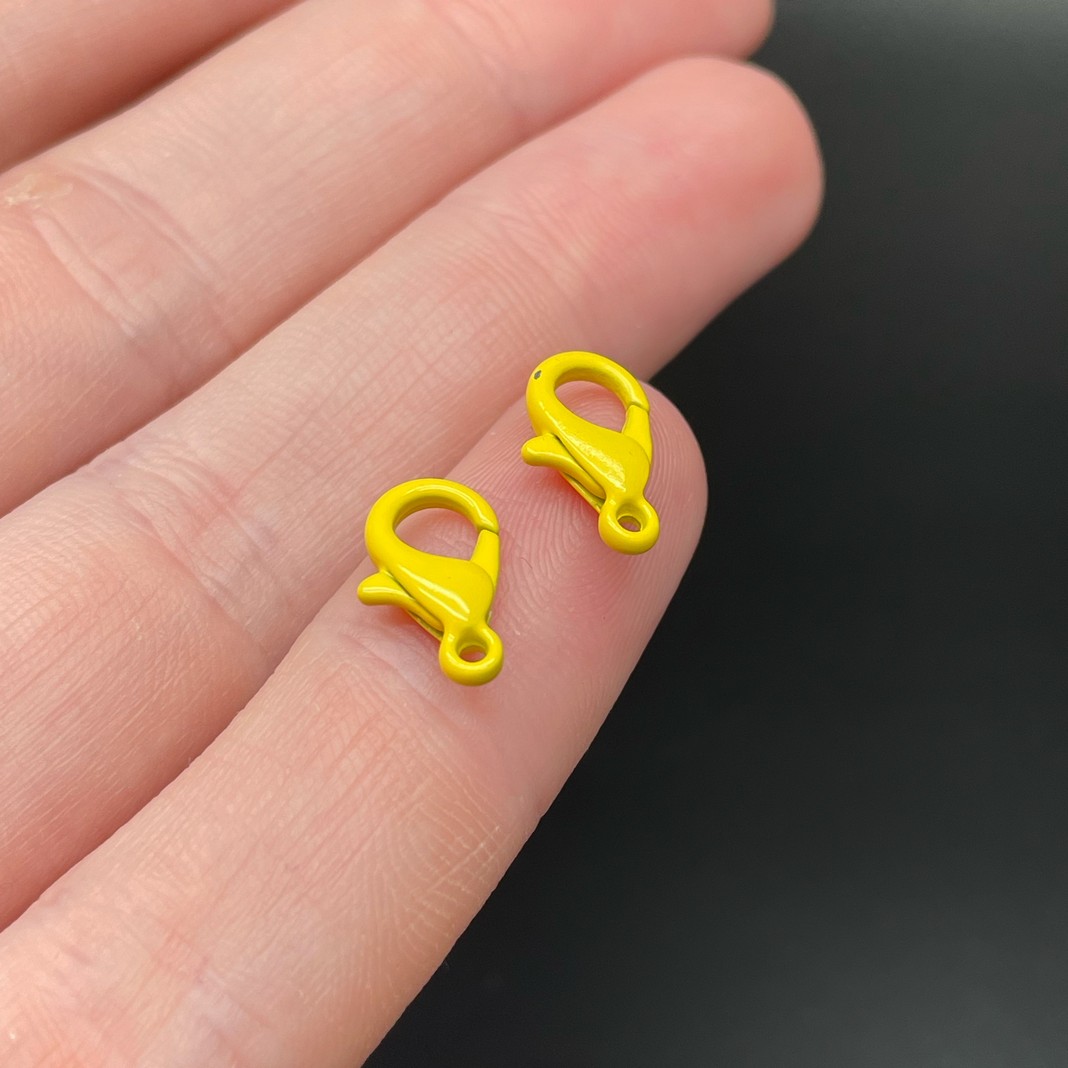 12 мм , Замок круглый  желтая эмаль