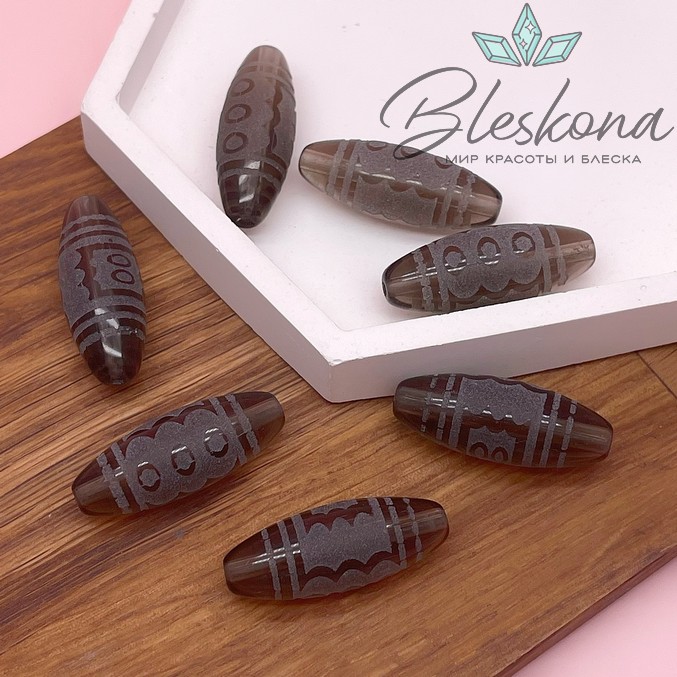 Бусина Дзи 5 глаз 30*11 мм