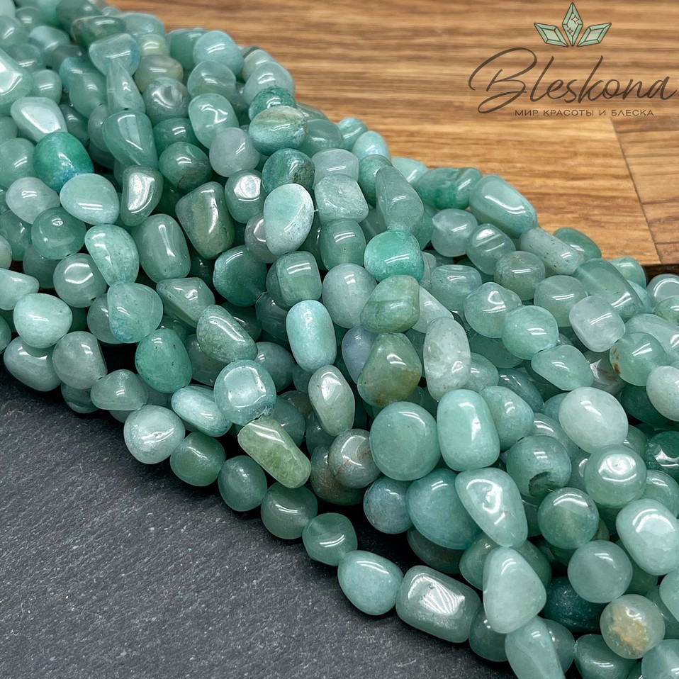 Авантюрин зеленый галтовка 7-11 мм