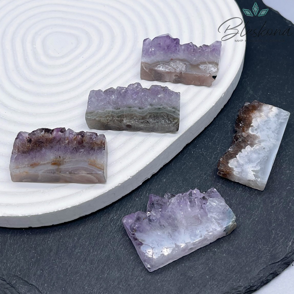 Друза Аметиста с включениями Агата 25*40 мм штучно