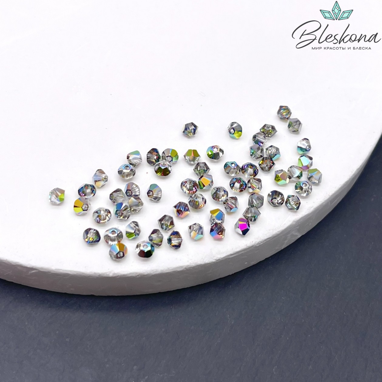 5328 Xilion Bicone 3mm Crystal Vitrail Medium уп. 20шт.