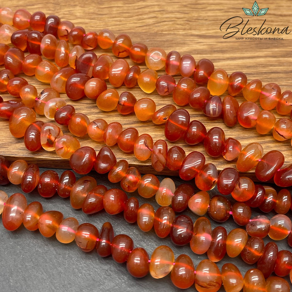 Агат галтовка  (7-9)*(10-13) мм 