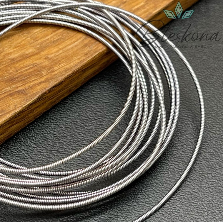 Канитель жесткая 1 мм, Цвет QY-6 уп.5 гр (оттенок серого)