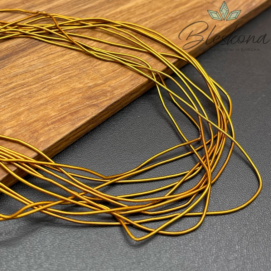 Канитель мягкая матовая 1 мм, Цвет КK-19 уп.5 гр (оттенок коричневого)