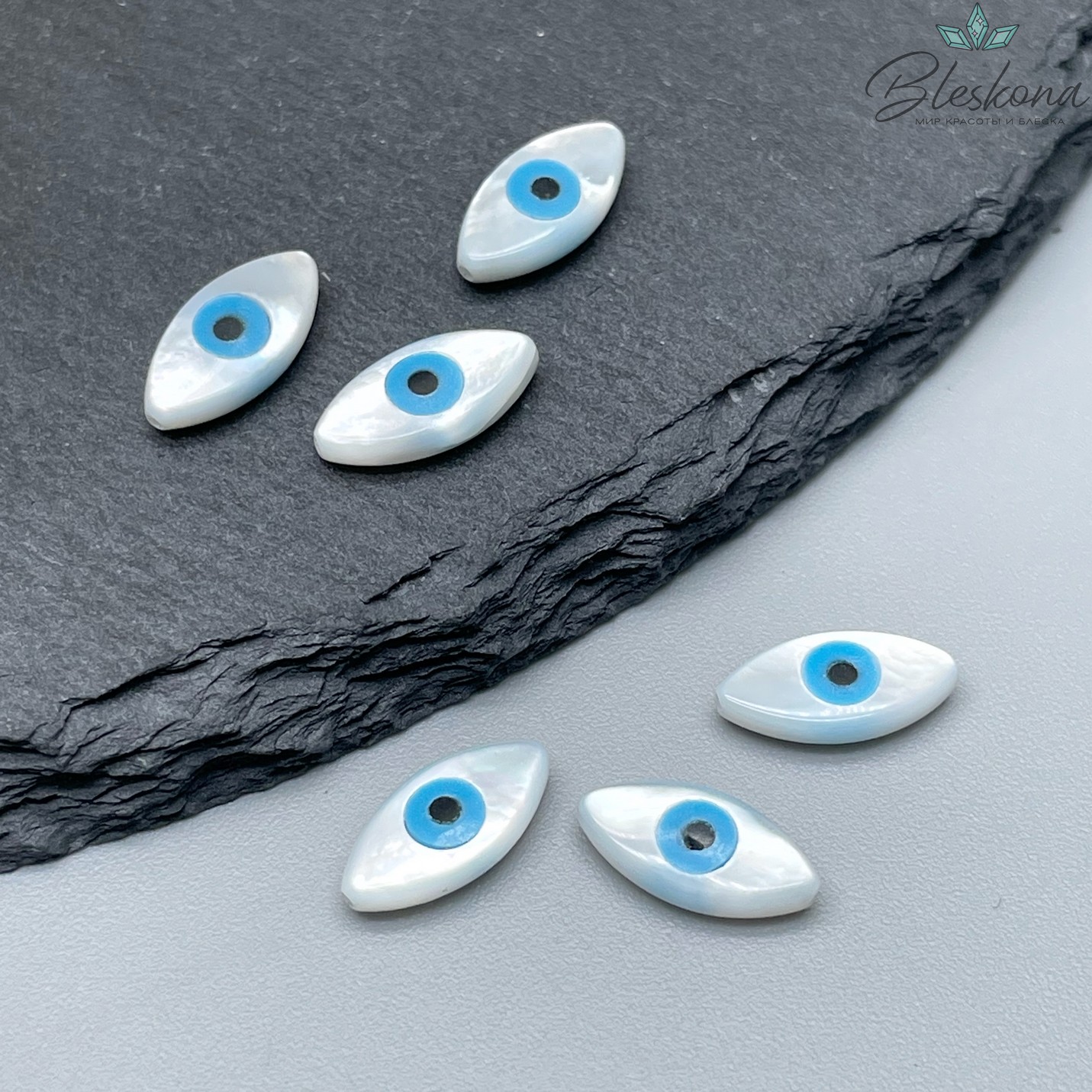 12*6 мм Бусина Глаз уп.3 шт.