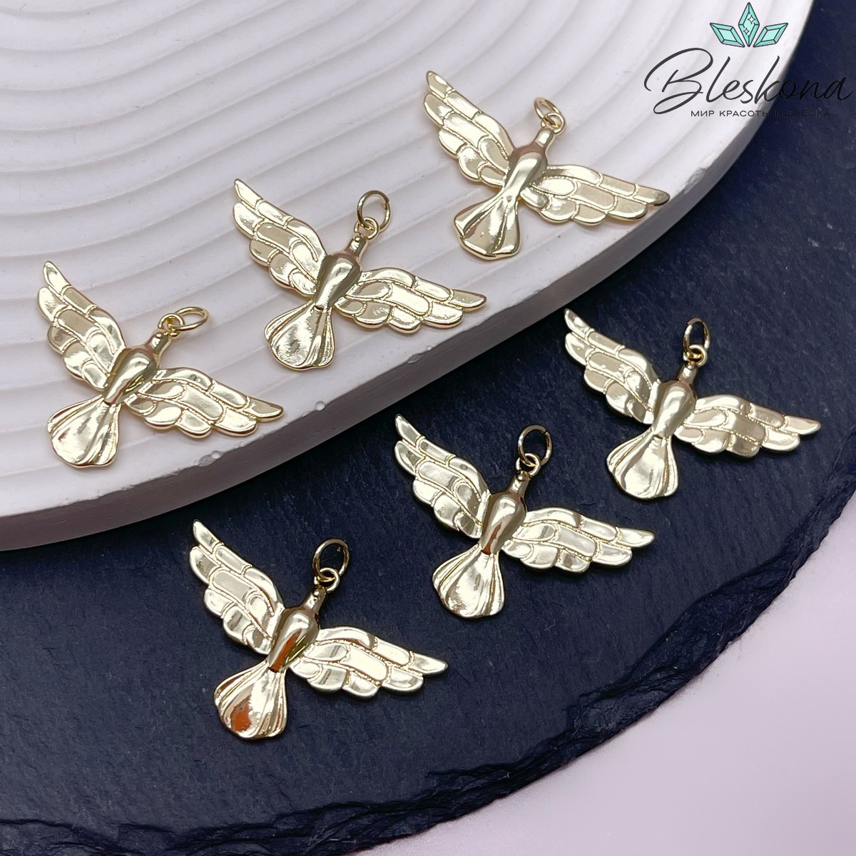 20*32 мм Цвет золото, Подвеска Голубь