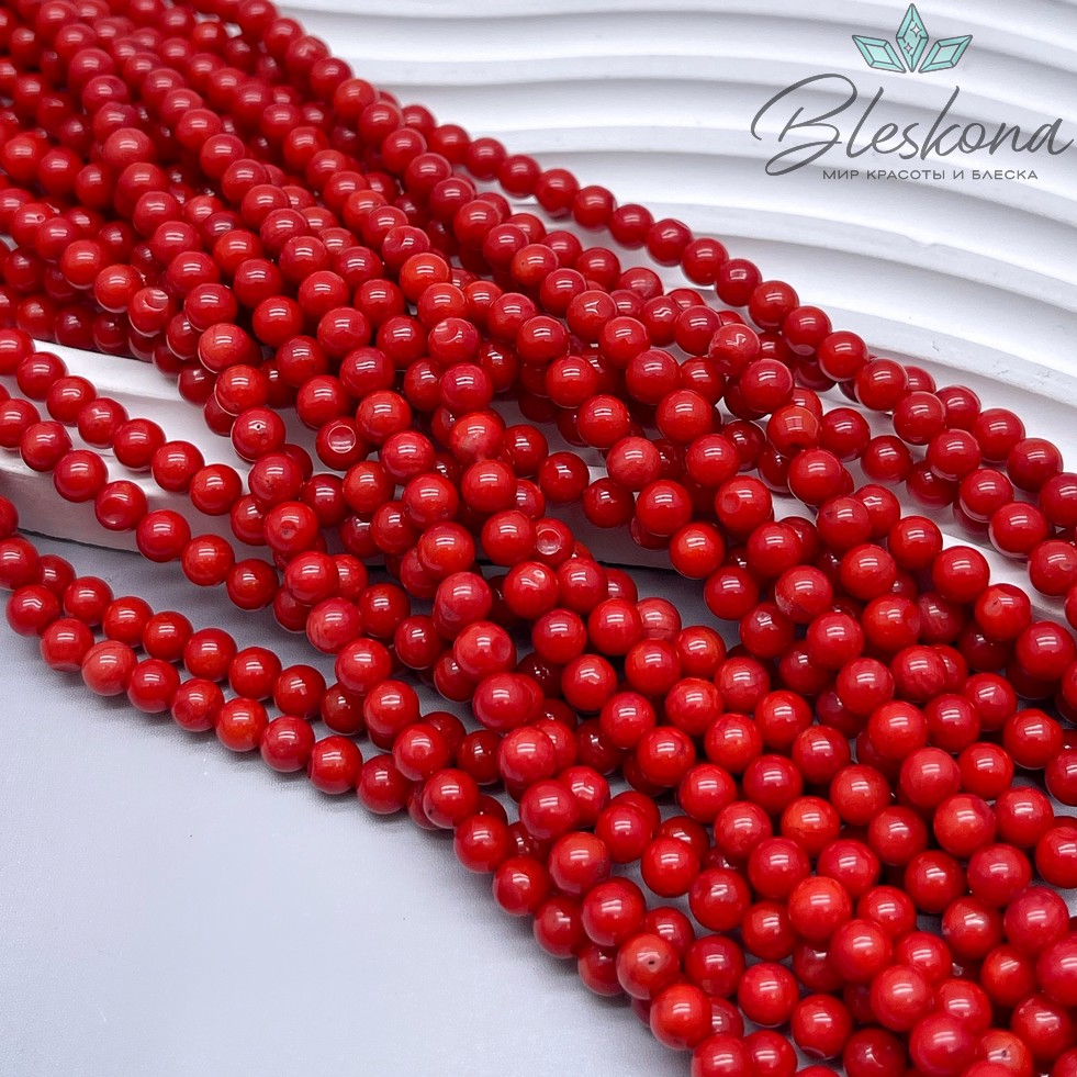 Коралл красный (Коралловые водоросли) 5,5 мм