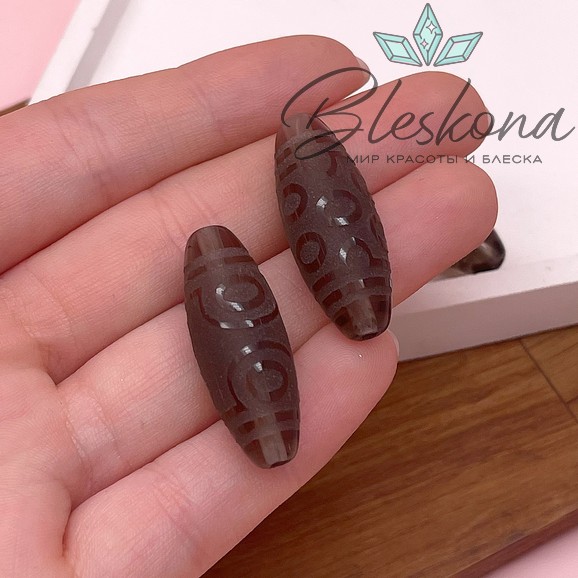 Бусина Дзи 7 глаз 30*11 мм