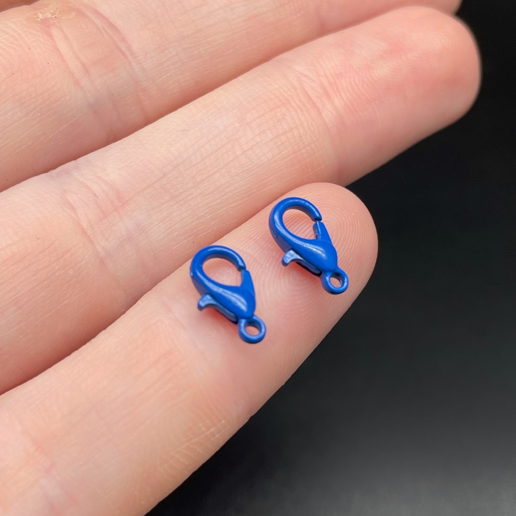 10 мм , Замок круглый  темно-синяя эмаль