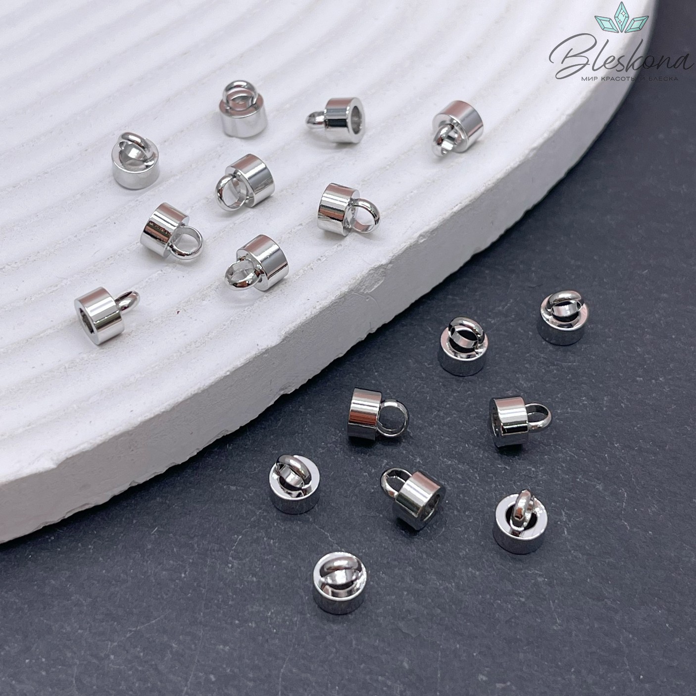 5,9*5 мм Цвет серебро, Концевик гладкий