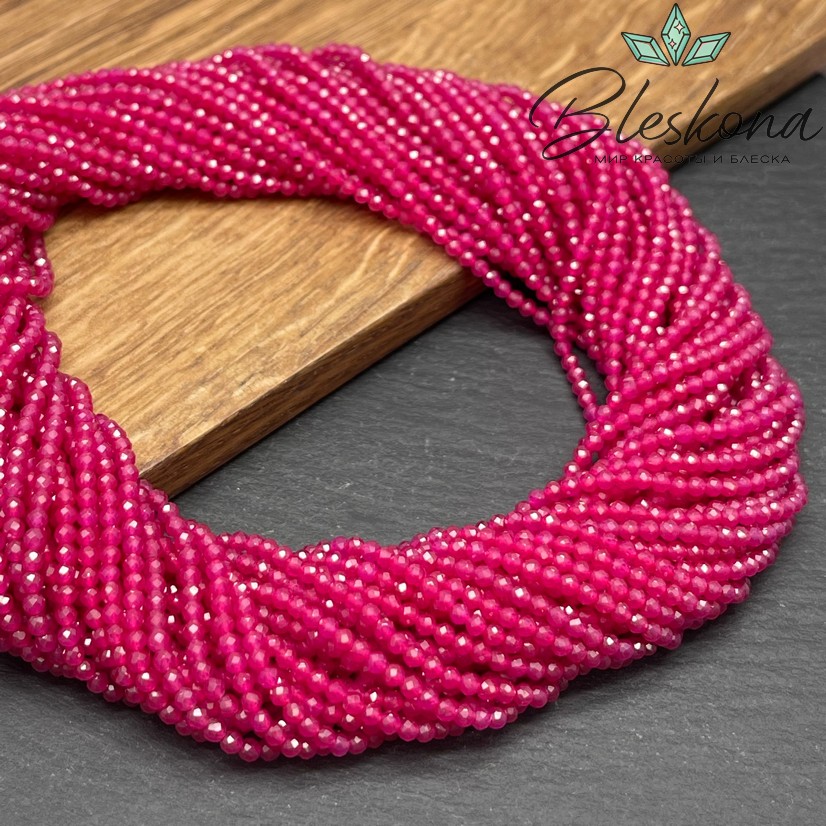 Рубин алмазная огранка синтетический (имитация) 2 мм