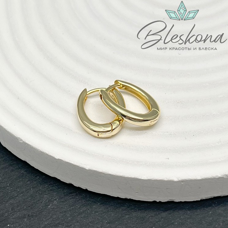 17,5*13,5мм Цвет золото, Швензы Конго овал Люкс 